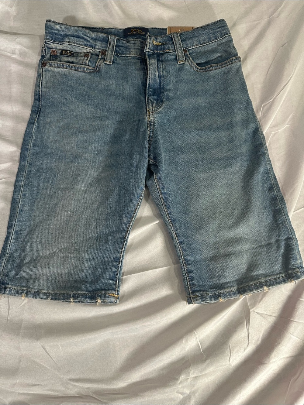 Boys Ralph Lauren Light Wash Relaxed Denim Shorts
